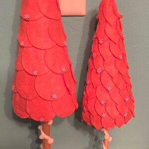 Festive pink Holiday Decor Trees